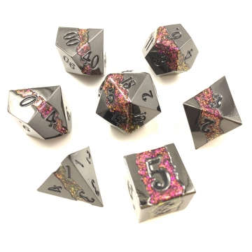 16mm Infinity Dwarven Metal® Black Nickel w/Red 7 pc set